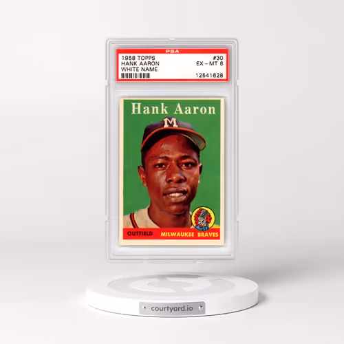 1958 Topps #30 Hank Aaron - White Name (PSA 6 EX-MT)