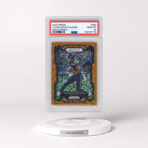 2023 Panini Prizm #390 Jaxon Smith-Njigba - Disco Prizm (PSA 10 GEM MINT)