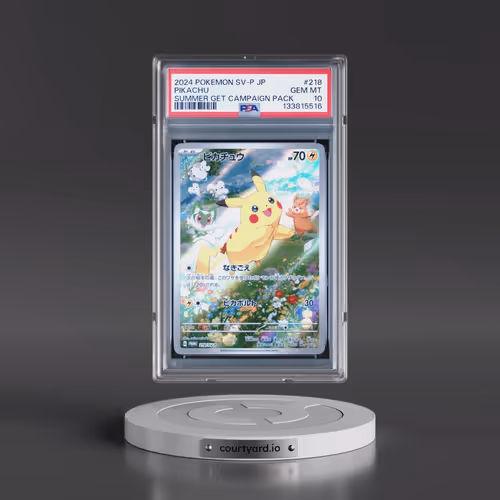 2024 Pokémon SV-P Promo #218 Pikachu - Summer of Pokeca Is Here! Promo Card Get Campaign Pack (PSA 1