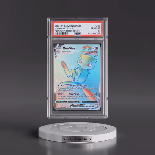 2021 Pokémon Sword & Shield Fusion Strike #268 Mew Vmax - Full Art Secret (PSA 10 GEM MINT)