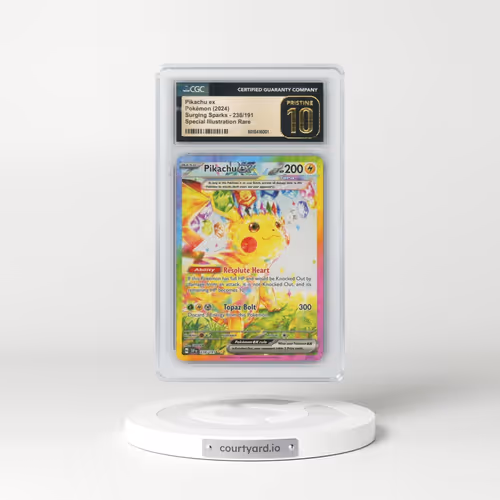 2024 Pokémon Ssp EN-Surging Sparks #238 Pikachu EX - Holo Special Illustration Rare (CGC 10 PRISTINE)