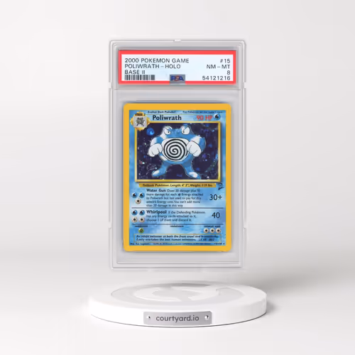 2000 Pokémon Game Base II #15 Poliwrath - Holo (PSA 8 NM-MT)