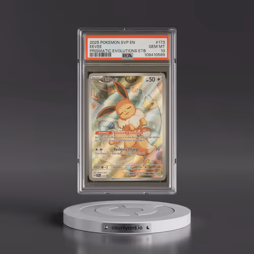 2025 Pokémon Svp EN-SV Black Star Promo #173 Eevee - Prismatic Evolutions Elite Trainer Box (PSA 10