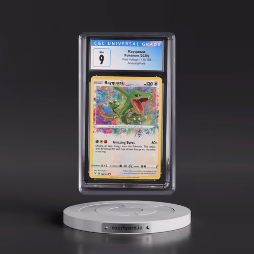 2020 Vivid Voltage #138/185 Rayquaza - Amazing Rare Holo (CGC 9 MINT)