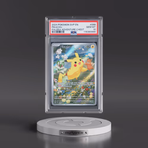 2024 Pokémon Svp EN-SV Black Star Promo #088 Pikachu - Paldea Adventure Chest (PSA 10 GEM MINT)