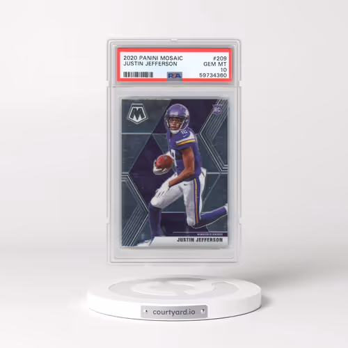 2020 Panini Mosaic #209 Justin Jefferson (PSA 10 GEM MINT)