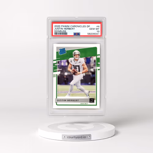 2020 Panini Chronicles Draft Picks Donruss Rated Rookies #4 Justin Herbert (PSA 10 GEM MINT)