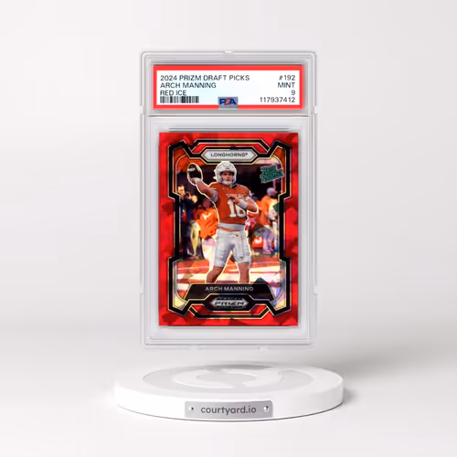 2024 Panini Prizm Draft Picks #192 Arch Manning - Red Ice (PSA 9 MINT)