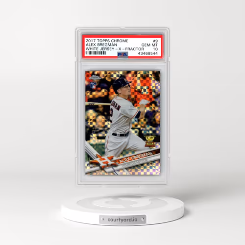 2017 Topps Chrome #9 Alex Bregman - White Jersey-X-Fractor (PSA 10 GEM MINT)