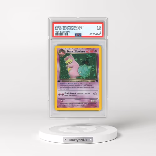 2000 Pokémon Rocket #12 Dark Slowbro - 1st Edition Holo (PSA 7 NM)