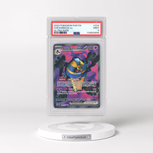 2023 Pokémon Par EN-Paradox Rift #224 Cofagrigus EX - Holo Ultra Rare (PSA 9 MINT)