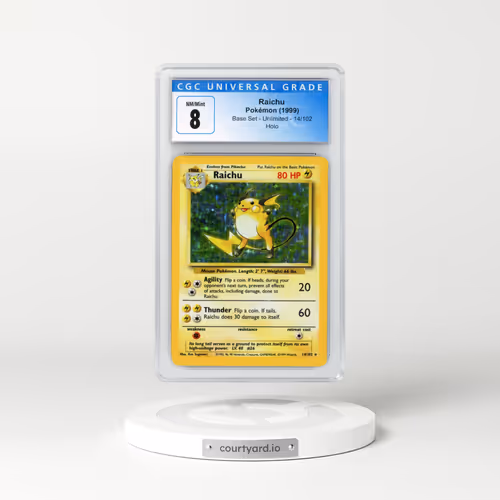 1999 Base Set #14 Raichu - Holo (CGC 8 NM-MT)