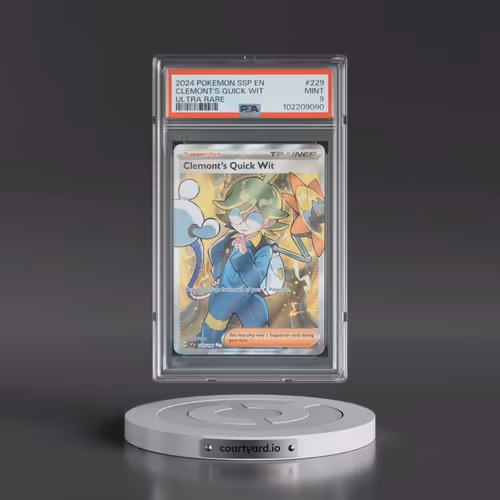 2024 Pokémon Ssp EN-Surging Sparks #229 Clemont's Quick Wit - Ultra Rare (PSA 9 MINT)