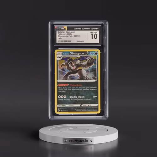 2020 Champion's Path #037/073 Galarian Obstagoon - Holo (CGC 10 GEM MINT)