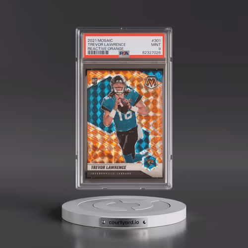 2021 Panini Mosaic #301 Trevor Lawrence - Reactive Orange (PSA 9 MINT)