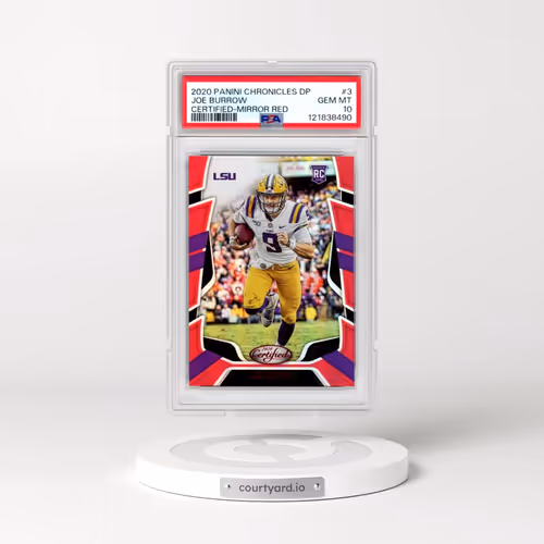 2020 Panini Chronicles Draft Picks Certified Rookies #3 Joe Burrow - Mirror Red (PSA 10 GEM MINT)