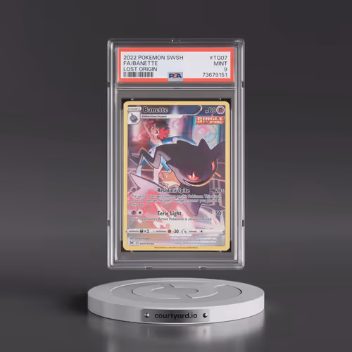 2022 Pokémon Sword & Shield Lost Origin #TG07 Banette - Full Art (PSA 9 MINT)