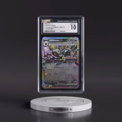 2025 Pokémon Pre EN-Prismatic Evolutions #060 Umbreon EX - Holo Surprise Box Exclusive (CGC 10 GEM M