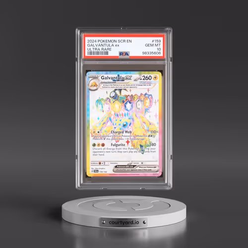 2024 Pokémon Scr EN-Stellar Crown #159 Galvantula EX - Holo Ultra Rare (PSA 10 GEM MINT)