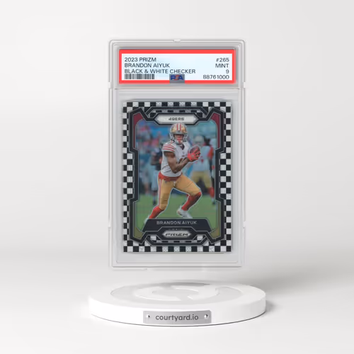 2023 Panini Prizm #265 Brandon Aiyuk - Black & White Checker (PSA 9 MINT)