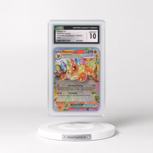 2025 Pokémon Pre EN-Prismatic Evolutions #014 Flareon EX - Holo (CGC 10 GEM MINT)