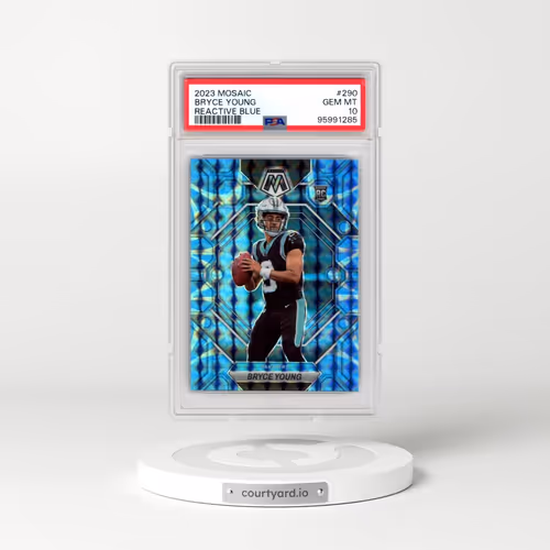 2023 Panini Mosaic #290 Bryce Young - Reactive Blue (PSA 10 GEM MINT)