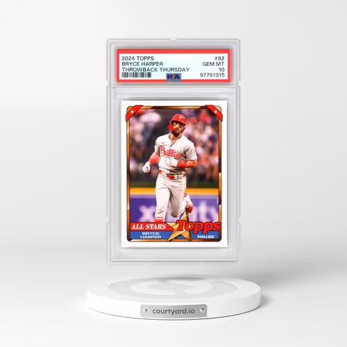 2024 Topps Throwback Thursday #92 Bryce Harper (PSA 10 GEM MINT)