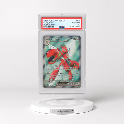 2024 Pokémon Tef EN-Temporal Forces #195 Scizor EX - Holo Ultra Rare (PSA 10 GEM MINT)
