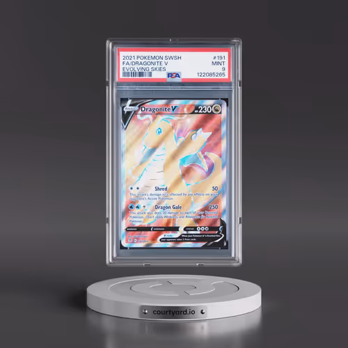 2021 Pokémon Sword & Shield Evolving Skies #191 Dragonite V - Holo Full Art (PSA 9 MINT)
