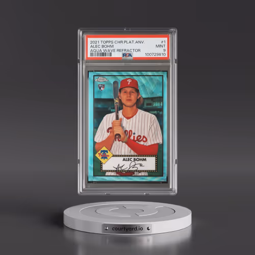 2021 Topps Chrome Platinum Anniversary #1 Alec Bohm - Aqua Wave Refractor (PSA 9 MINT)