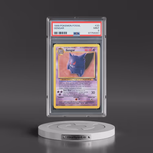 1999 Pokémon Fossil #20 Gengar (PSA 9 MINT)