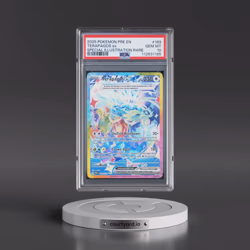 2025 Pokémon Pre EN-Prismatic Evolutions #169 Terapagos EX - Holo Special Illustration Rare (PSA 10