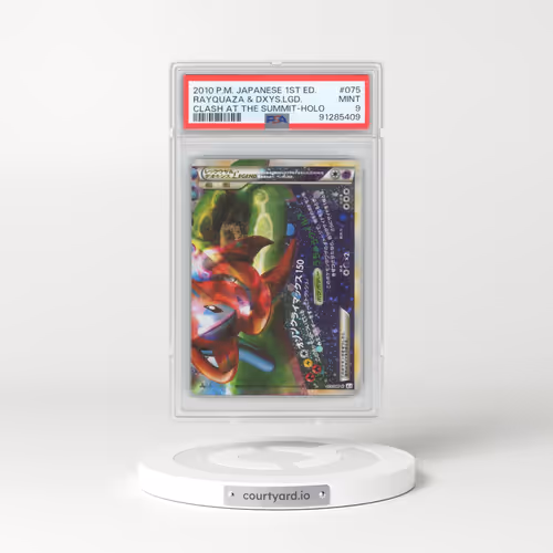 2010 Pokémon Clash at the Summit #075 Rayquaza & Deoxys Legend - 1st Edition Holo (PSA 9 MINT)