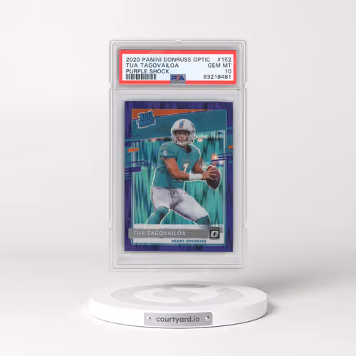 2020 Panini Donruss Optic #152 Tua Tagovailoa - Purple Shock (PSA 10 GEM MINT)