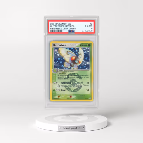 2004 Pokémon EX Fire Red & Leaf Green #2 Butterfree - Reverse Foil (PSA 6 EX-MT)