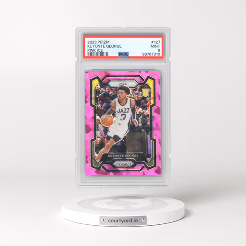 2023 Panini Prizm #127 Keyonte George - Pink Ice (PSA 9 MINT)