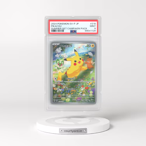 2024 Pokémon SV-P Promo #218 Pikachu - Summer of Pokeca Is Here! Promo Card Get Campaign Pack (PSA 9 MINT)