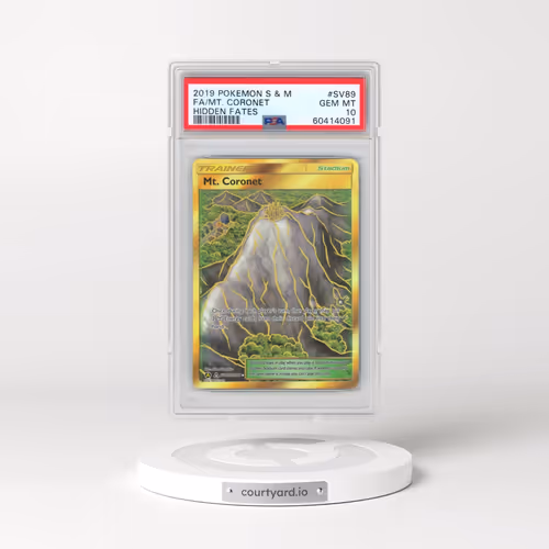 2019 Pokémon Sun & Moon Hidden Fates #SV89 MT. Coronet - Full Art (PSA 10 GEM MINT)