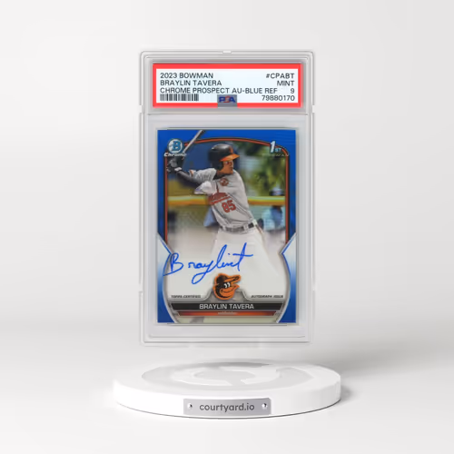 2023 Bowman Chrome Prospect Autographs #CPABT Braylin Tavera - Blue Refractor (PSA 9 MINT)
