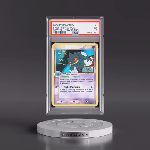2006 Pokémon EX Crystal Guardians #1 Banette - Reverse Foil (PSA 5 EX)