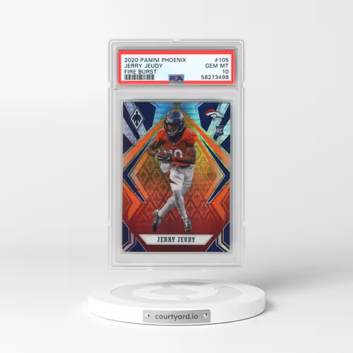 2020 Panini Phoenix #105 Jerry Jeudy - Fire Burst (PSA 10 GEM MINT)