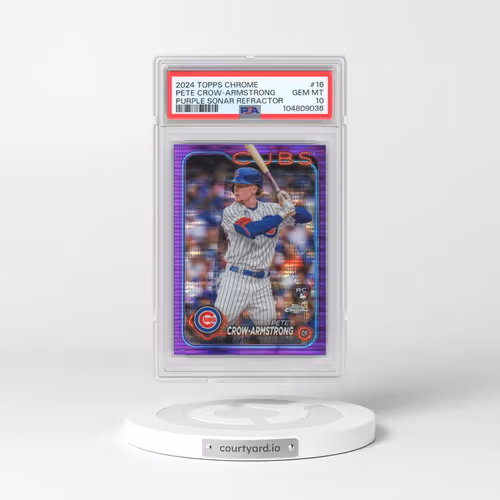 2024 Topps Chrome #16 Pete Crow-Armstrong - Purple Sonar Refractor (PSA 10 GEM MINT)