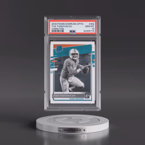 2020 Panini Donruss Optic #302 Tua Tagovailoa - Variation (PSA 10 GEM MINT)
