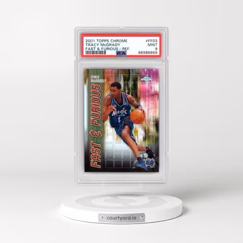 2001 Topps Chrome Fast & Furious #FF03 Tracy McGrady - Refractor (PSA 9 MINT)