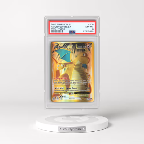 2016 Pokémon XY Evolutions #106 Dragonite EX - Holo Full Art (PSA 8 NM-MT)