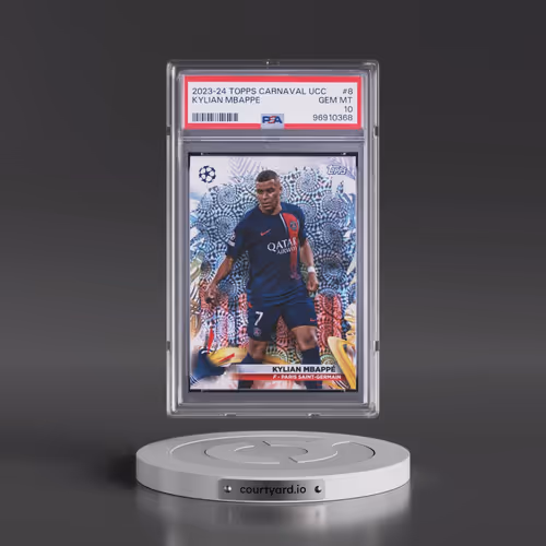 2023-24 Topps Carnaval UEFA Club Competitions #8 Kylian Mbappe (PSA 10 GEM MINT)