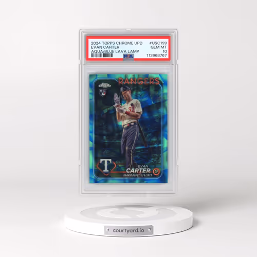 2024 Topps Chrome Update #USC199 Evan Carter - Aqua/Blue Lava Lamp (PSA 10 GEM MINT)