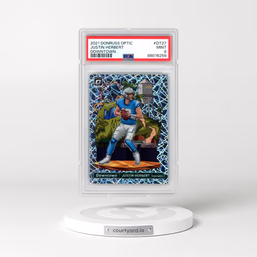 2021 Panini Donruss Optic Downtown #DT27 Justin Herbert (PSA 9 MINT)