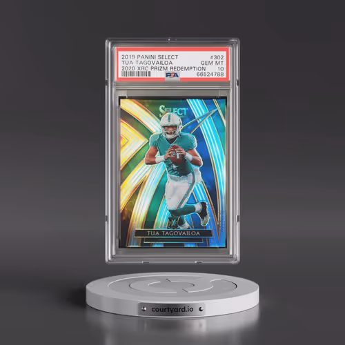 2019 Panini Select 2020 Xrc Prizm Redemption #302 Tua Tagovailoa (PSA 10 GEM MINT)