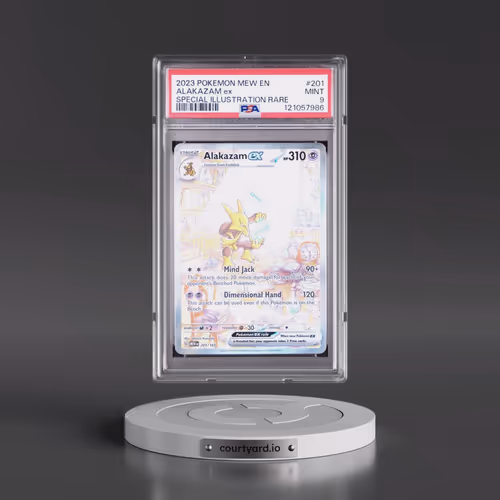 2023 Pokémon Mew EN-151 #201 Alakazam EX - Holo Special Illustration Rare (PSA 9 MINT)